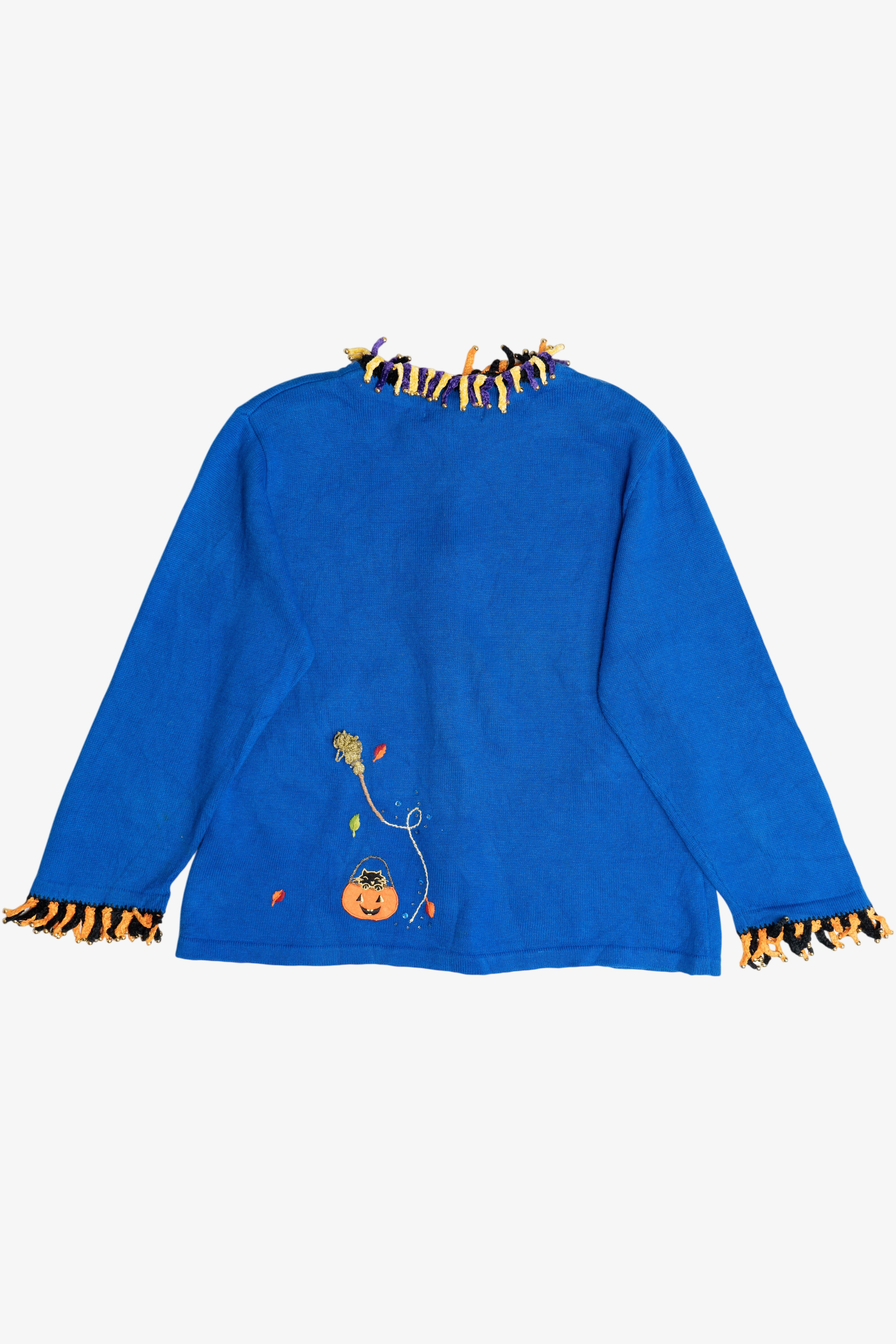 Vintage Jack B. Quick Halloween Night Sky Cardigan Sweater (1990s)