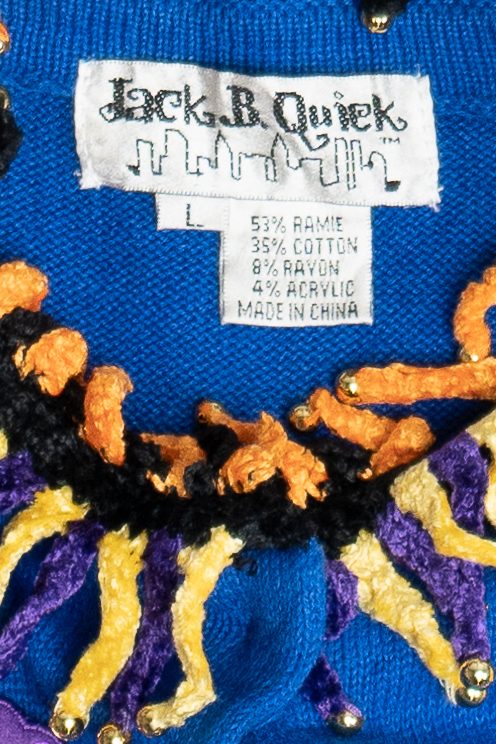 Vintage Jack B. Quick Halloween Night Sky Cardigan Sweater (1990s)