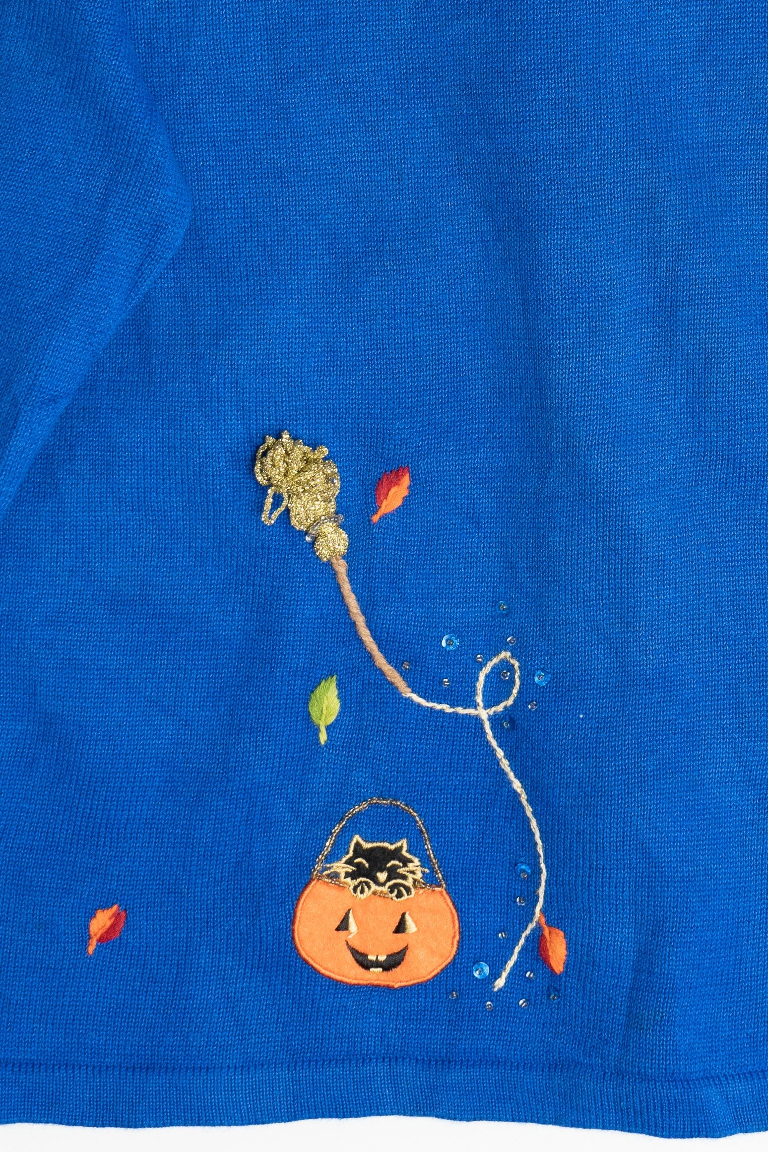 Vintage Jack B. Quick Halloween Night Sky Cardigan Sweater (1990s)