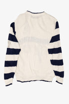 Vintage Nautical Alfred Dunner Sailboat Striped Sleeve Sweater (1980s)