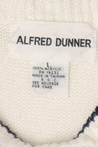 Vintage Nautical Alfred Dunner Sailboat Striped Sleeve Sweater (1980s)
