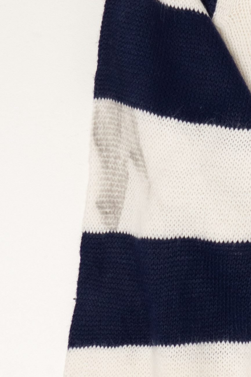 Vintage Nautical Alfred Dunner Sailboat Striped Sleeve Sweater (1980s)