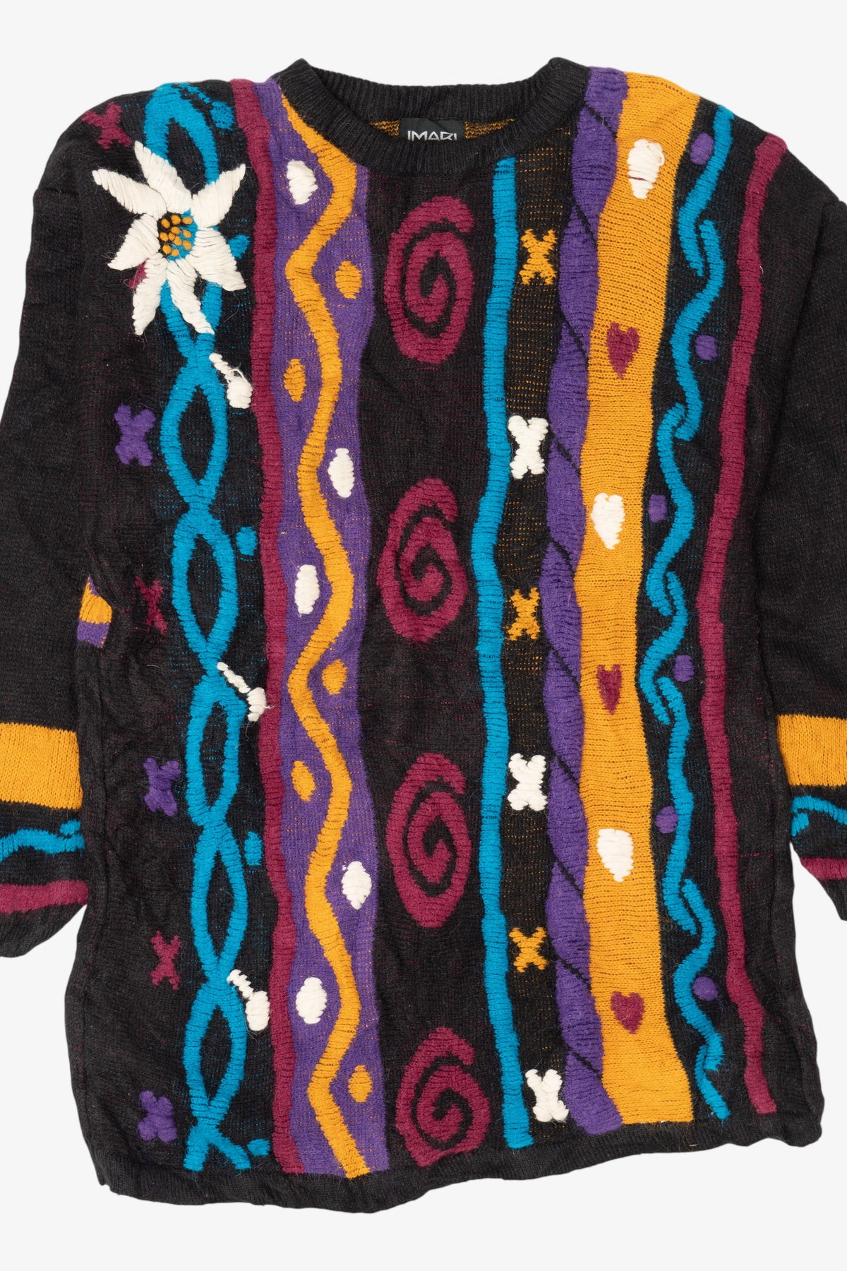 Vintage Colorful Abstract Floral Imari Sweater (1980s)
