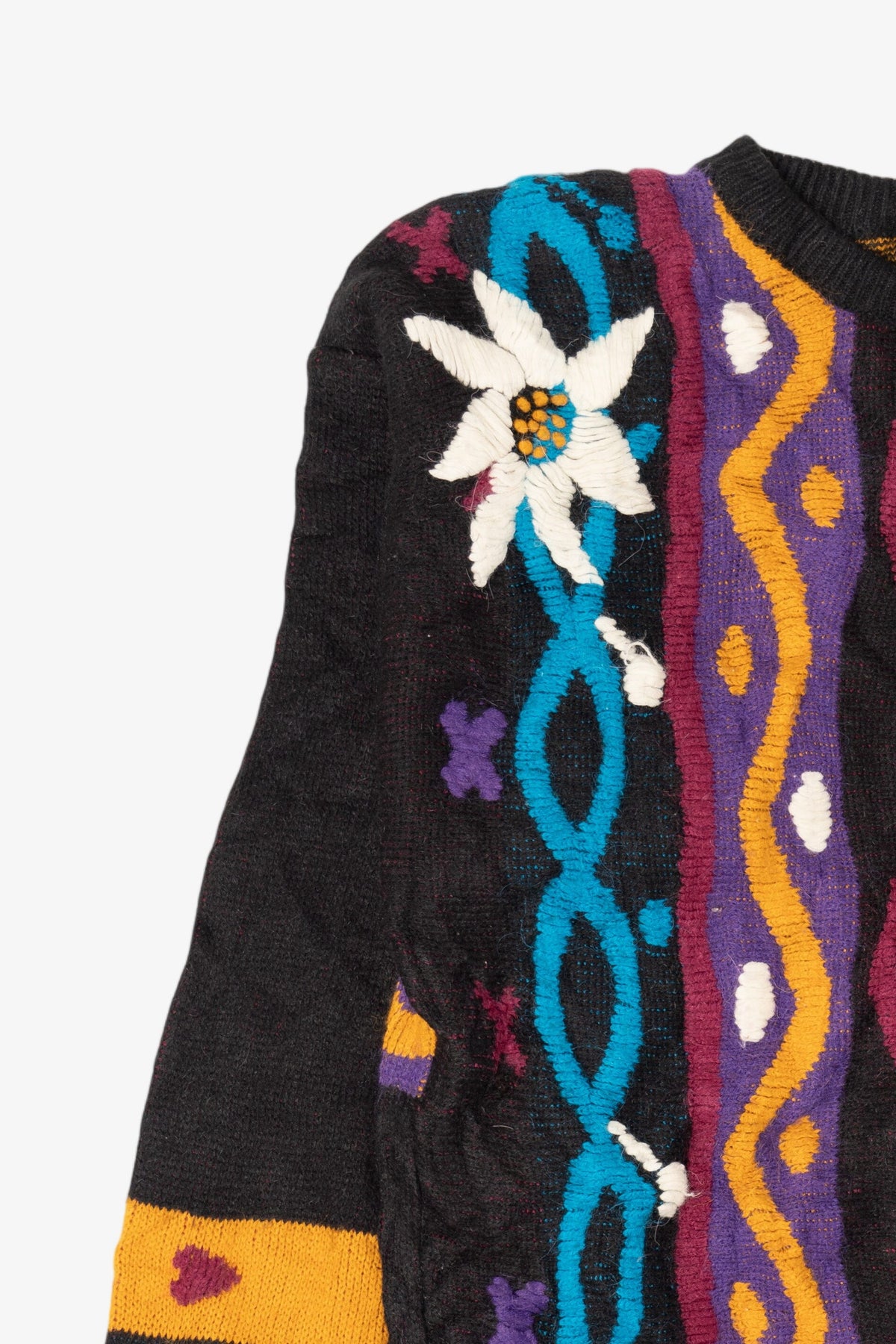 Vintage Colorful Abstract Floral Imari Sweater (1980s)