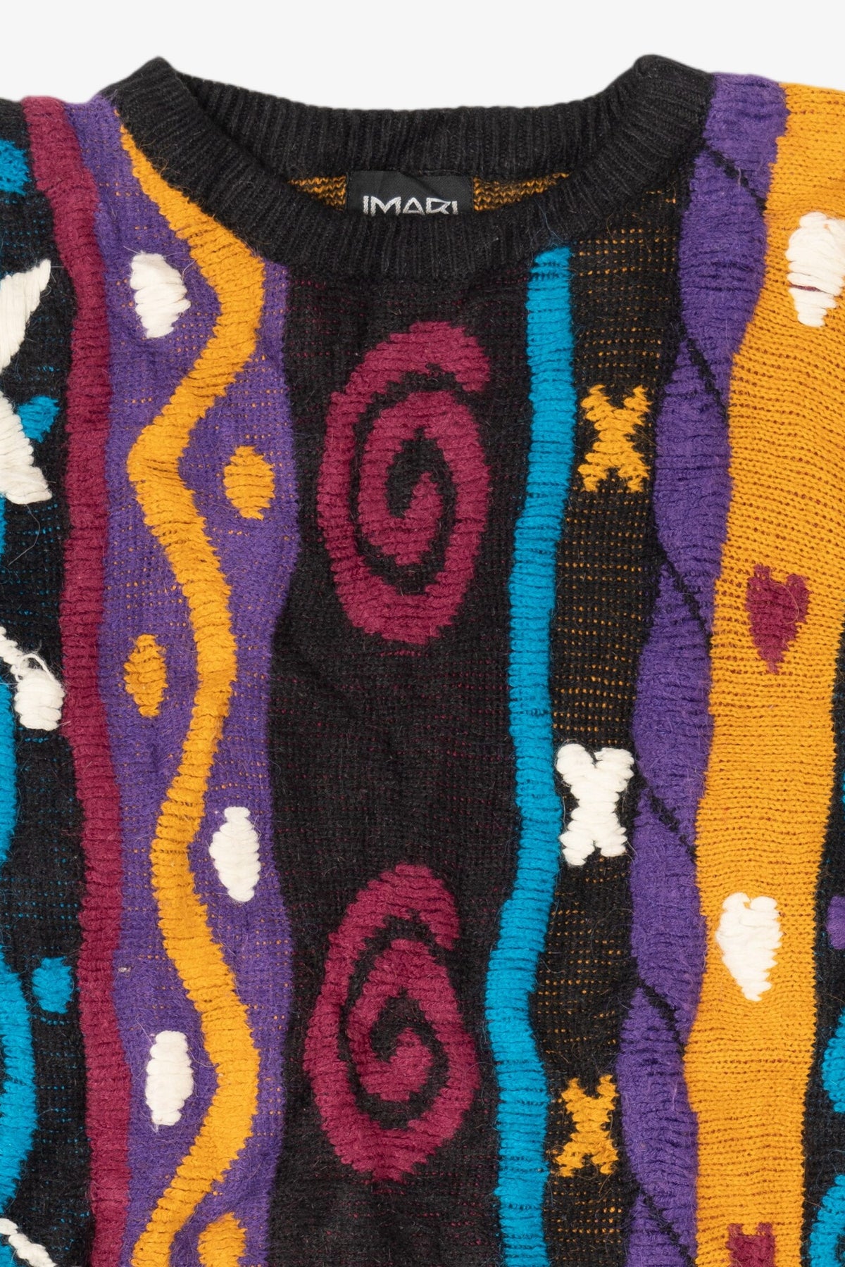 Vintage Colorful Abstract Floral Imari Sweater (1980s)