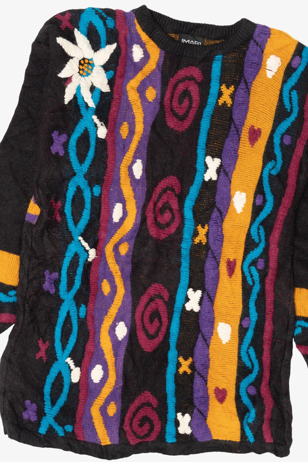 Vintage Colorful Abstract Floral Imari Sweater (1980s)