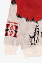 Vintage Red Sled Dogs In Mountains Sweater (1980s)