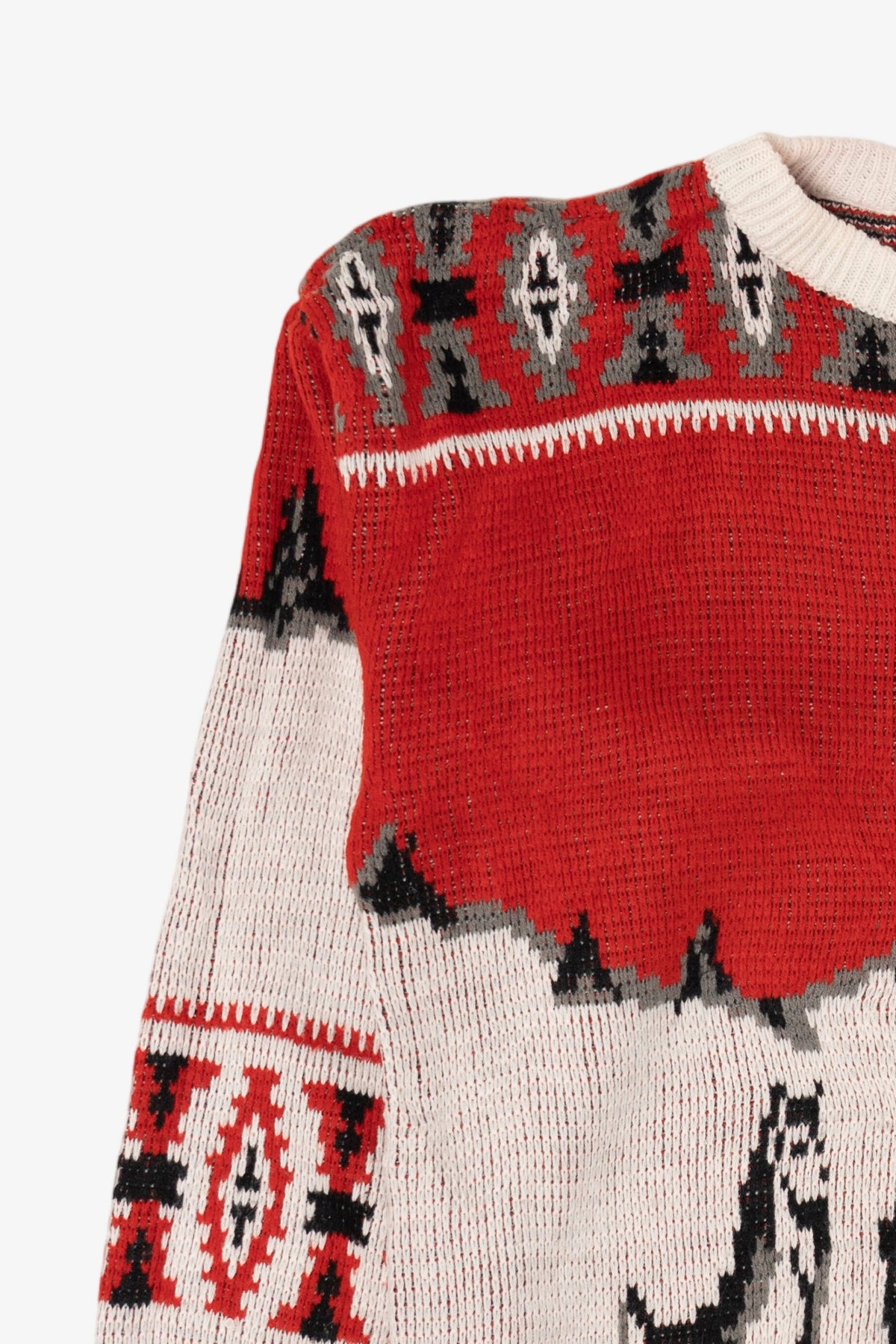 Vintage Red Sled Dogs In Mountains Sweater (1980s)