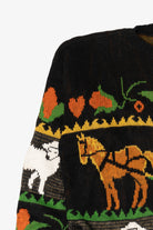 Vintage Farm Animals Motif Teasers Autumn Harvest Sweater (1990s)