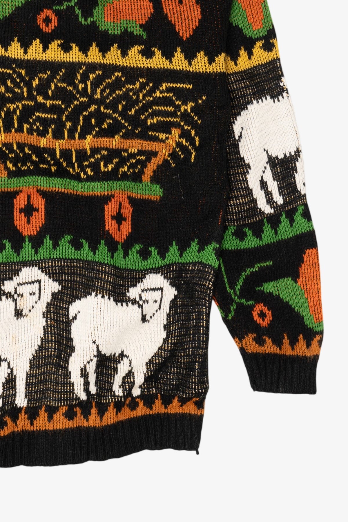 Vintage Farm Animals Motif Teasers Autumn Harvest Sweater (1990s)