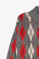 Vintage Gray Gotham Argyle Sweater (1990s)