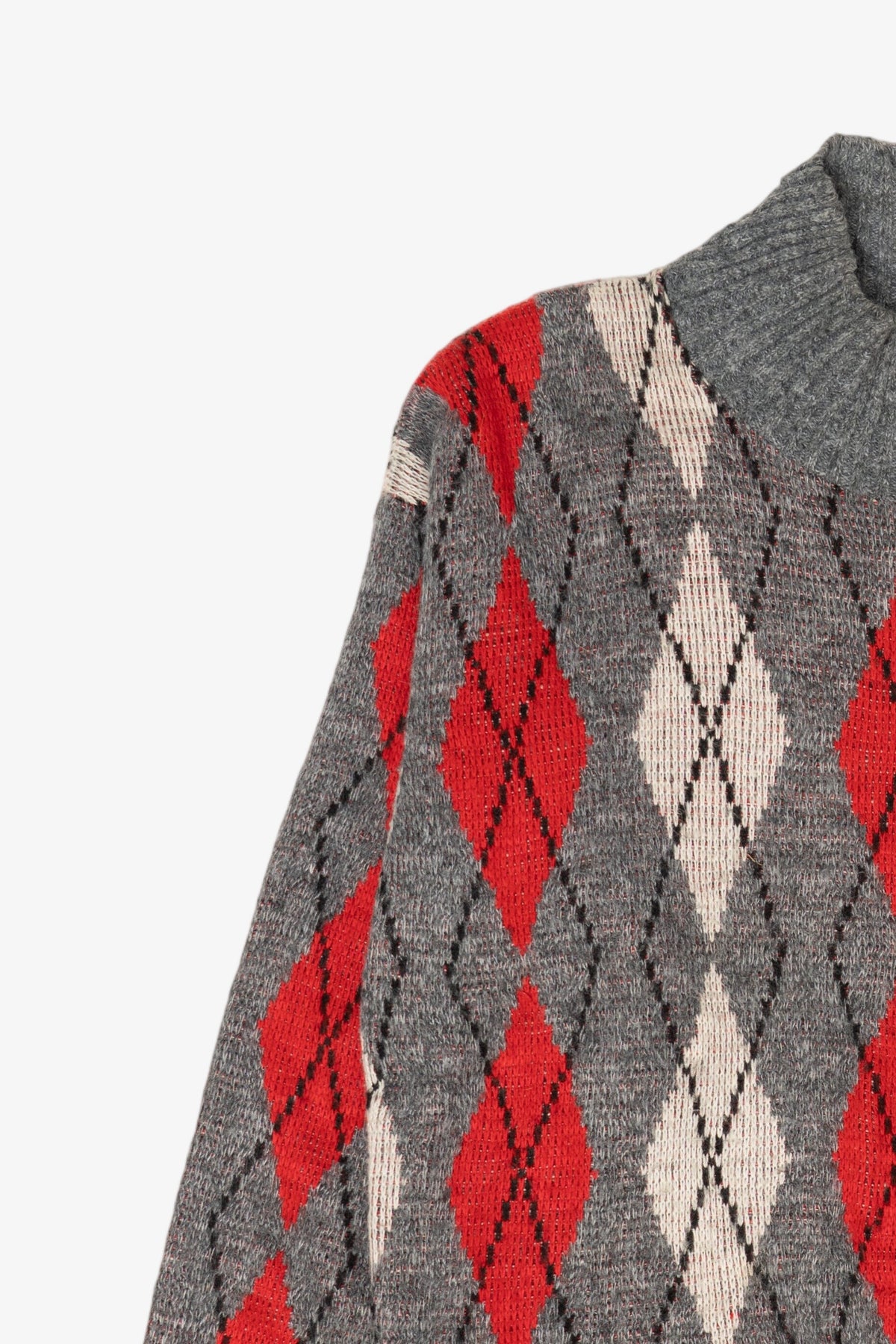 Vintage Gray Gotham Argyle Sweater (1990s)