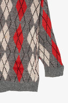 Vintage Gray Gotham Argyle Sweater (1990s)