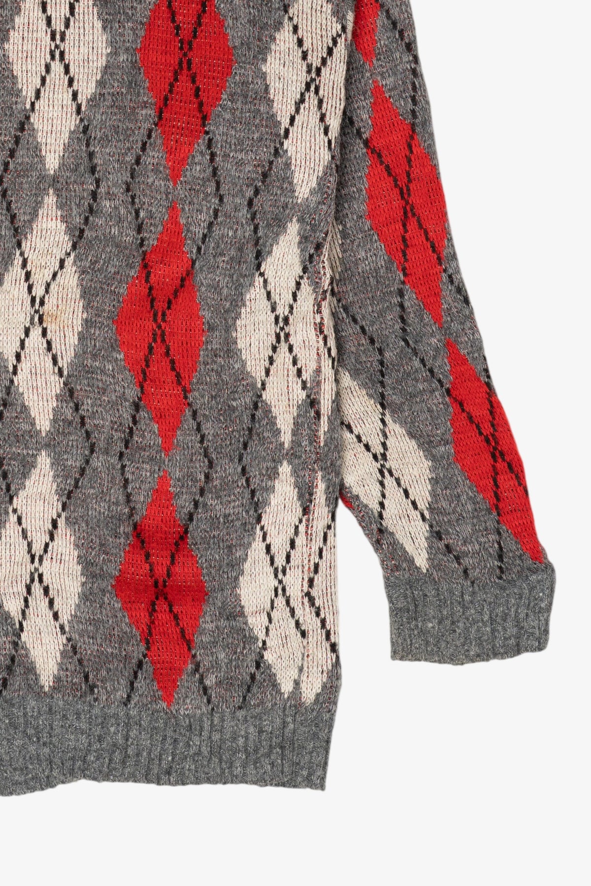 Vintage Gray Gotham Argyle Sweater (1990s)