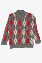 Vintage Gray Gotham Argyle Sweater (1990s)