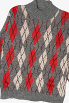 Vintage Gray Gotham Argyle Sweater (1990s)