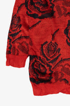 Vintage Red Floral Collection Boz Sweater (1980s)