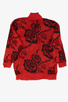 Vintage Red Floral Collection Boz Sweater (1980s)