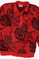 Vintage Red Floral Collection Boz Sweater (1980s)