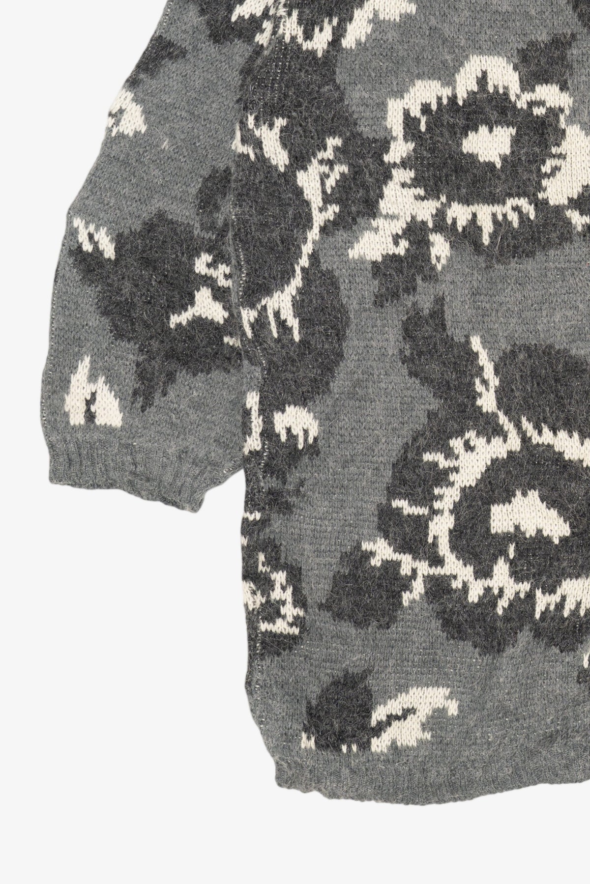 Vintage Gray Floral Protokol Sweater (1980s)