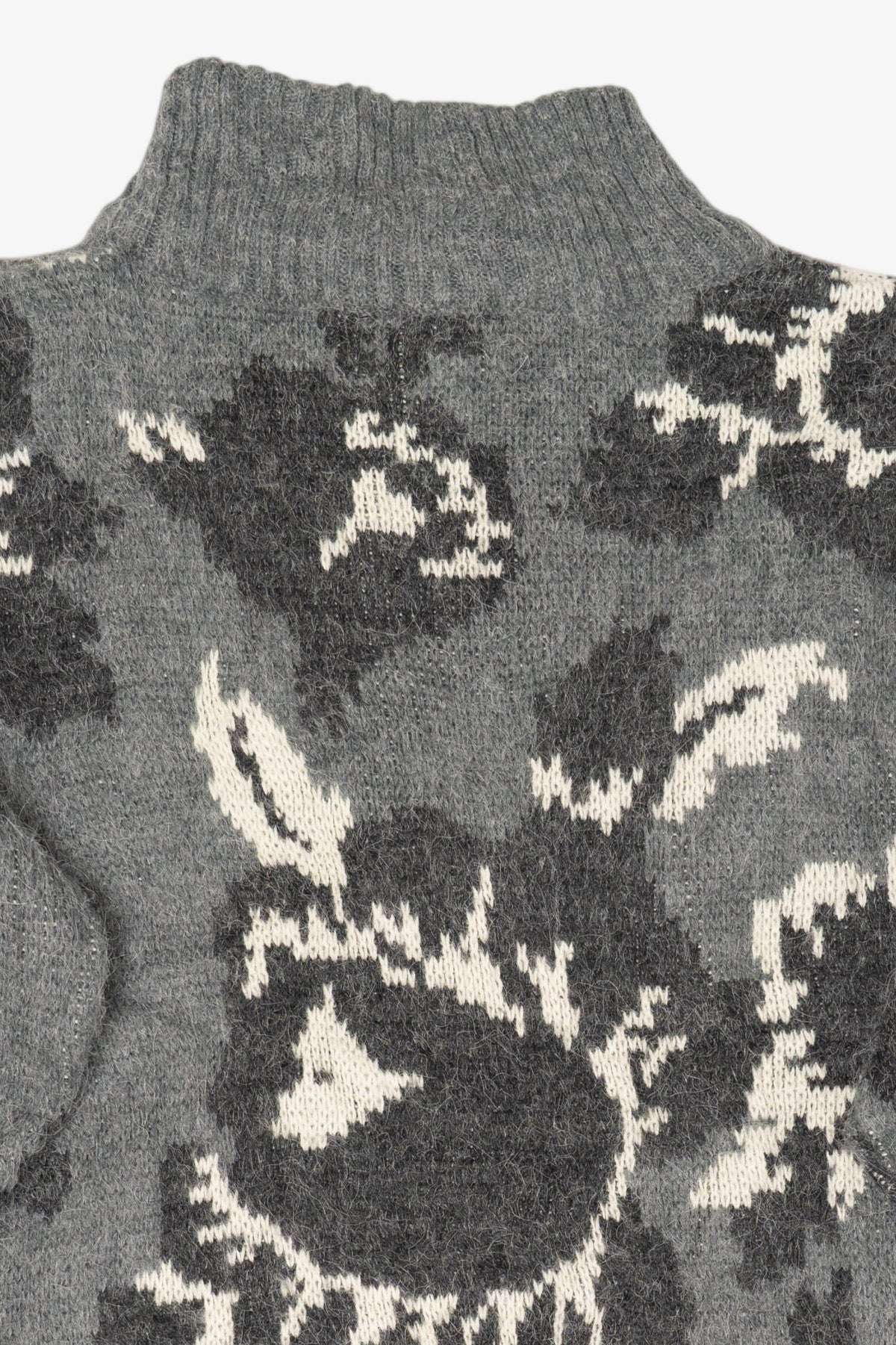 Vintage Gray Floral Protokol Sweater (1980s)