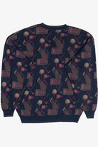 Vintage Golf Graphics Distressed V-Neck Sweater (1980s)