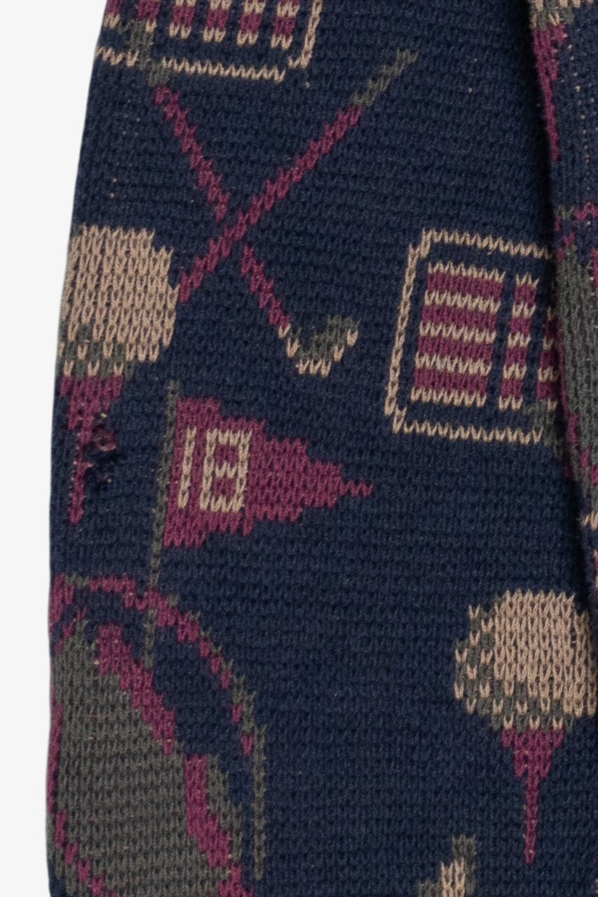 Vintage Golf Graphics Distressed V-Neck Sweater (1980s)