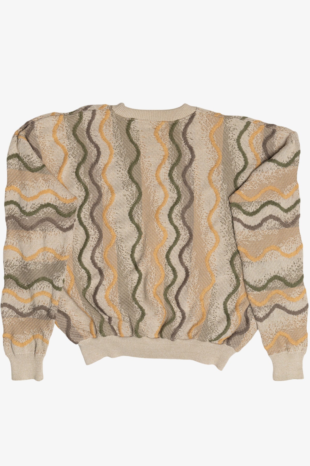 Vintage Tundra Wavy Coogi-Style 3D Knit Sweater (1980s)