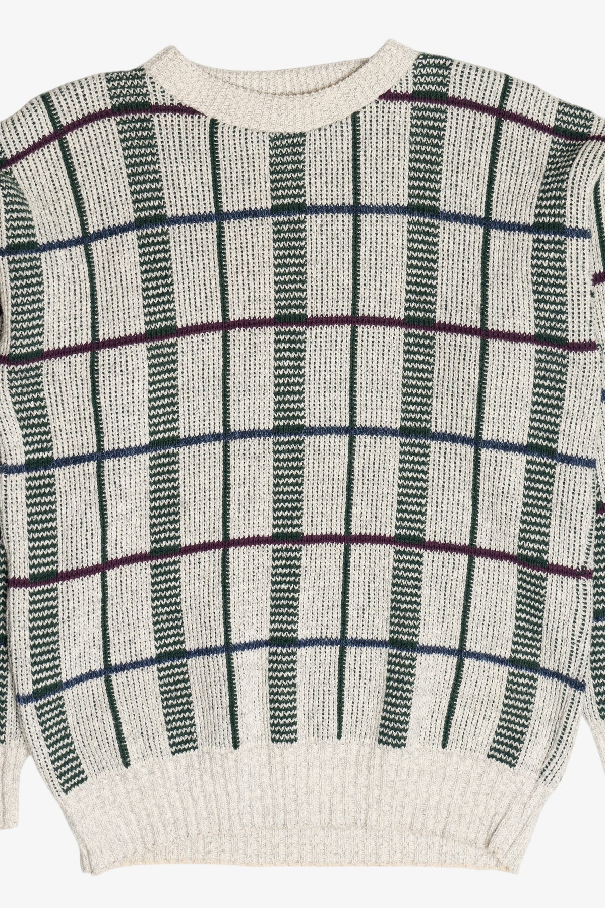 Vintage Grid Knit Ruffian Sweater (1980s)
