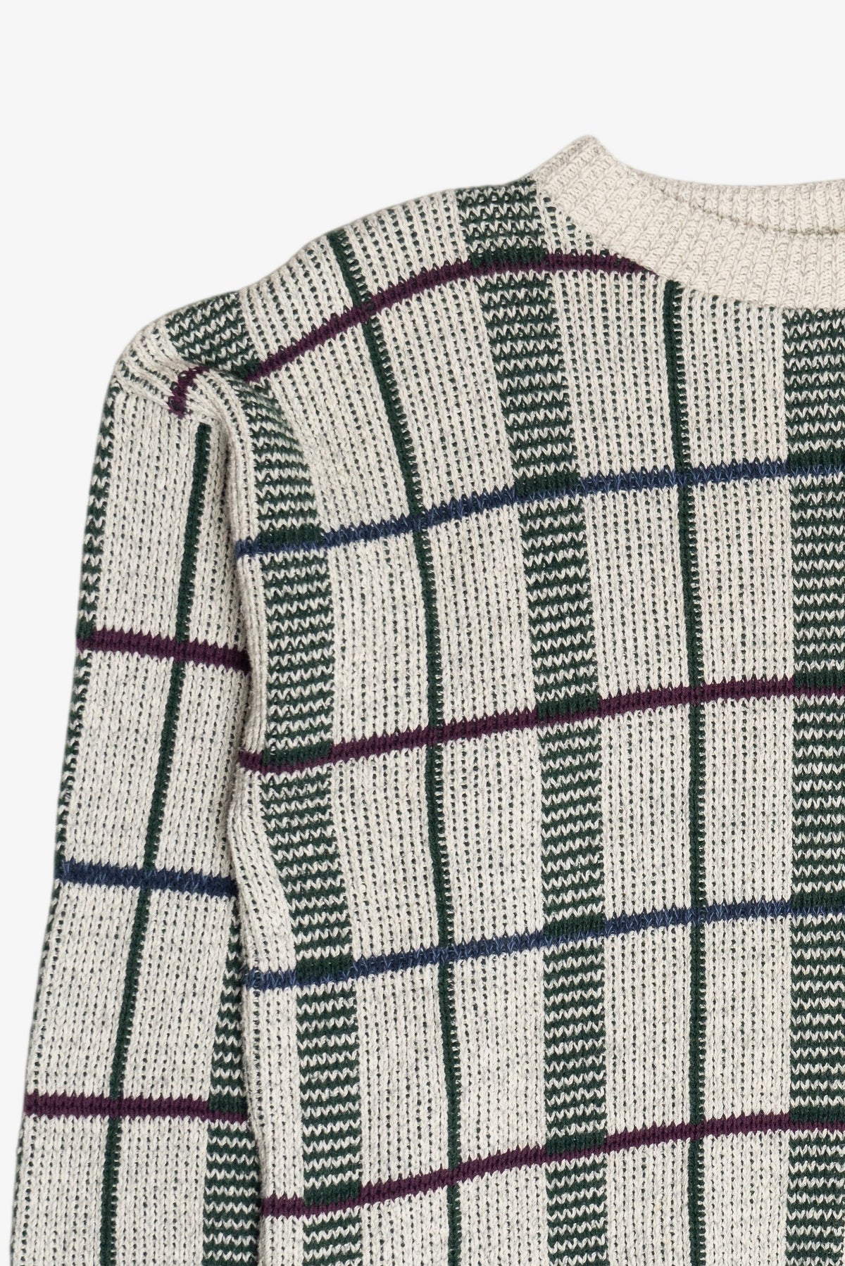 Vintage Grid Knit Ruffian Sweater (1980s)