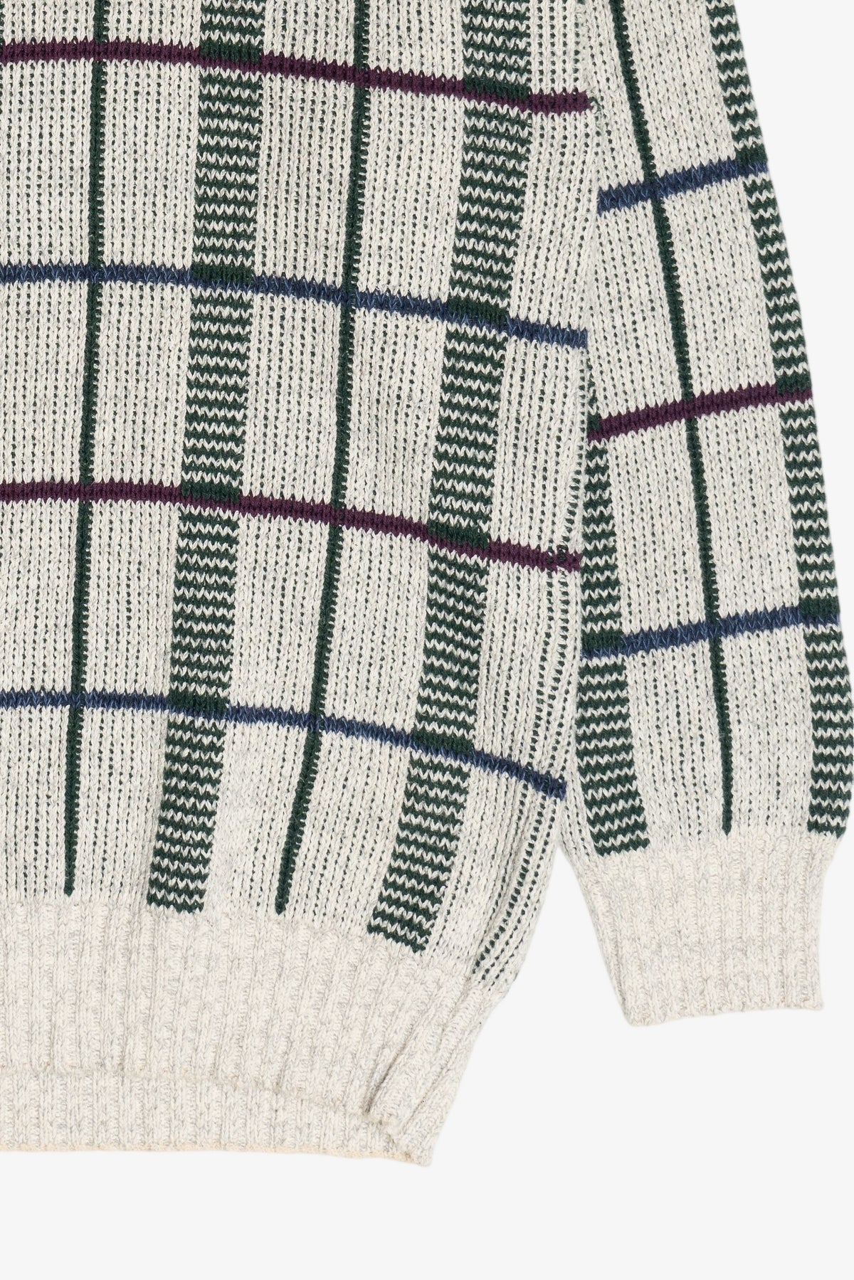 Vintage Grid Knit Ruffian Sweater (1980s)