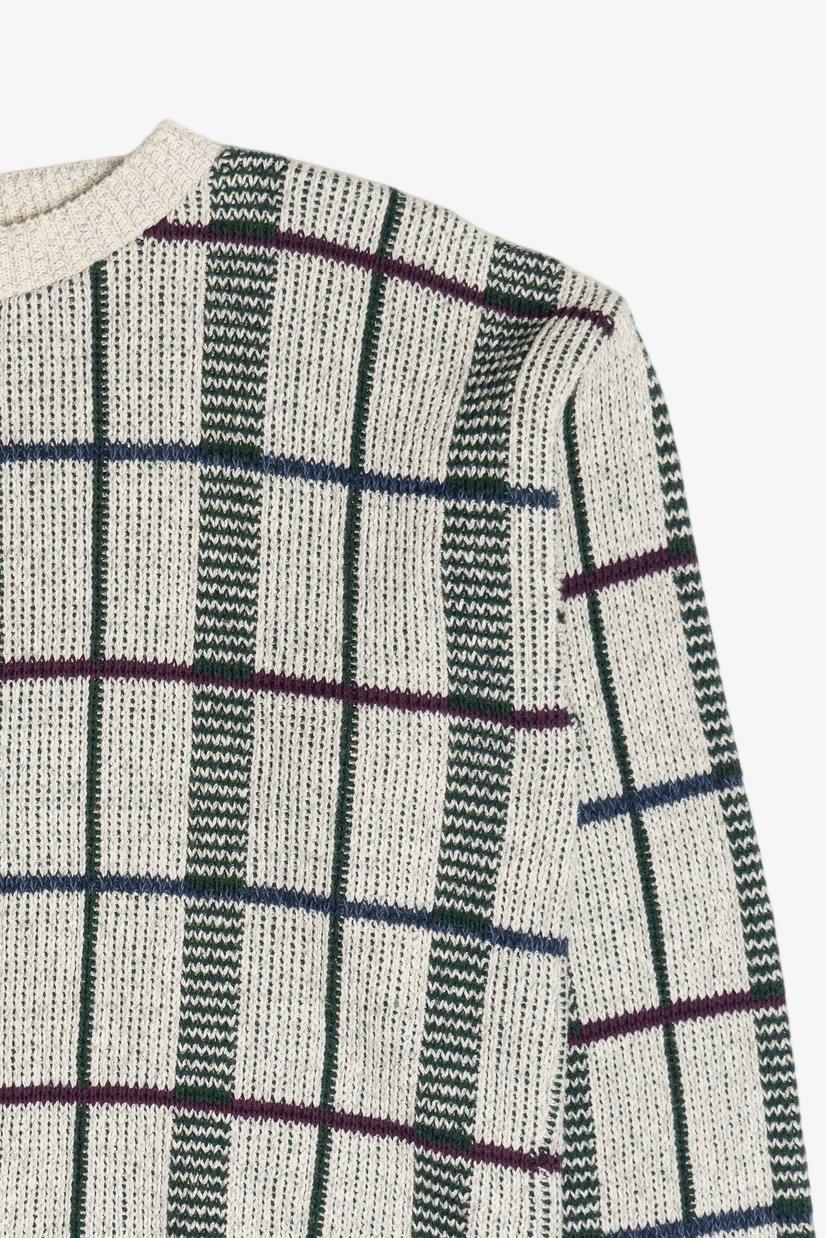 Vintage Grid Knit Ruffian Sweater (1980s)