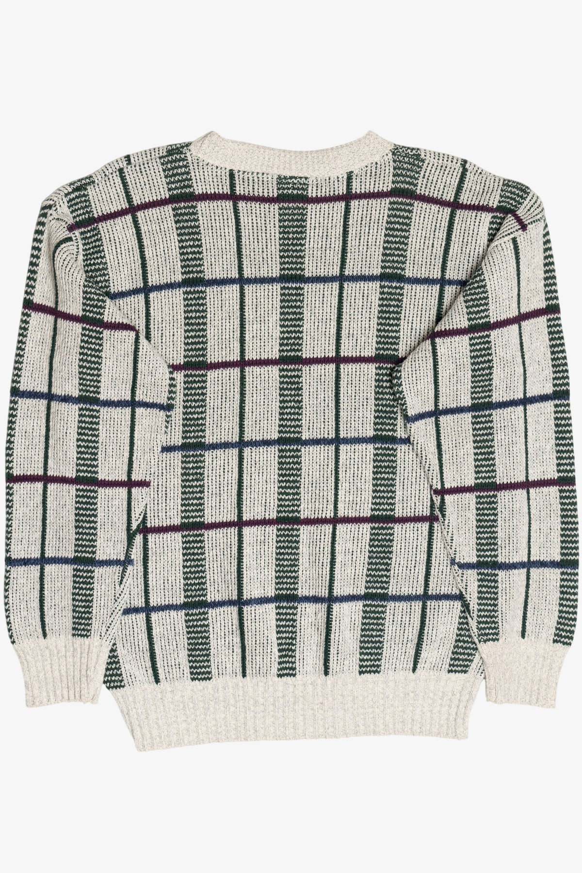 Vintage Grid Knit Ruffian Sweater (1980s)
