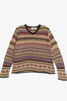 Vintage Fiorlini International Southwestern V-Neck Sweater (1990s)
