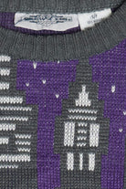 Vintage Andrew St. John City Skyline Sweater (1980s)
