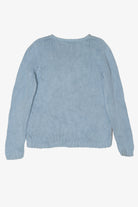 Vintage Light Blue Puppies In Snow Graphic Sweater (1990s)