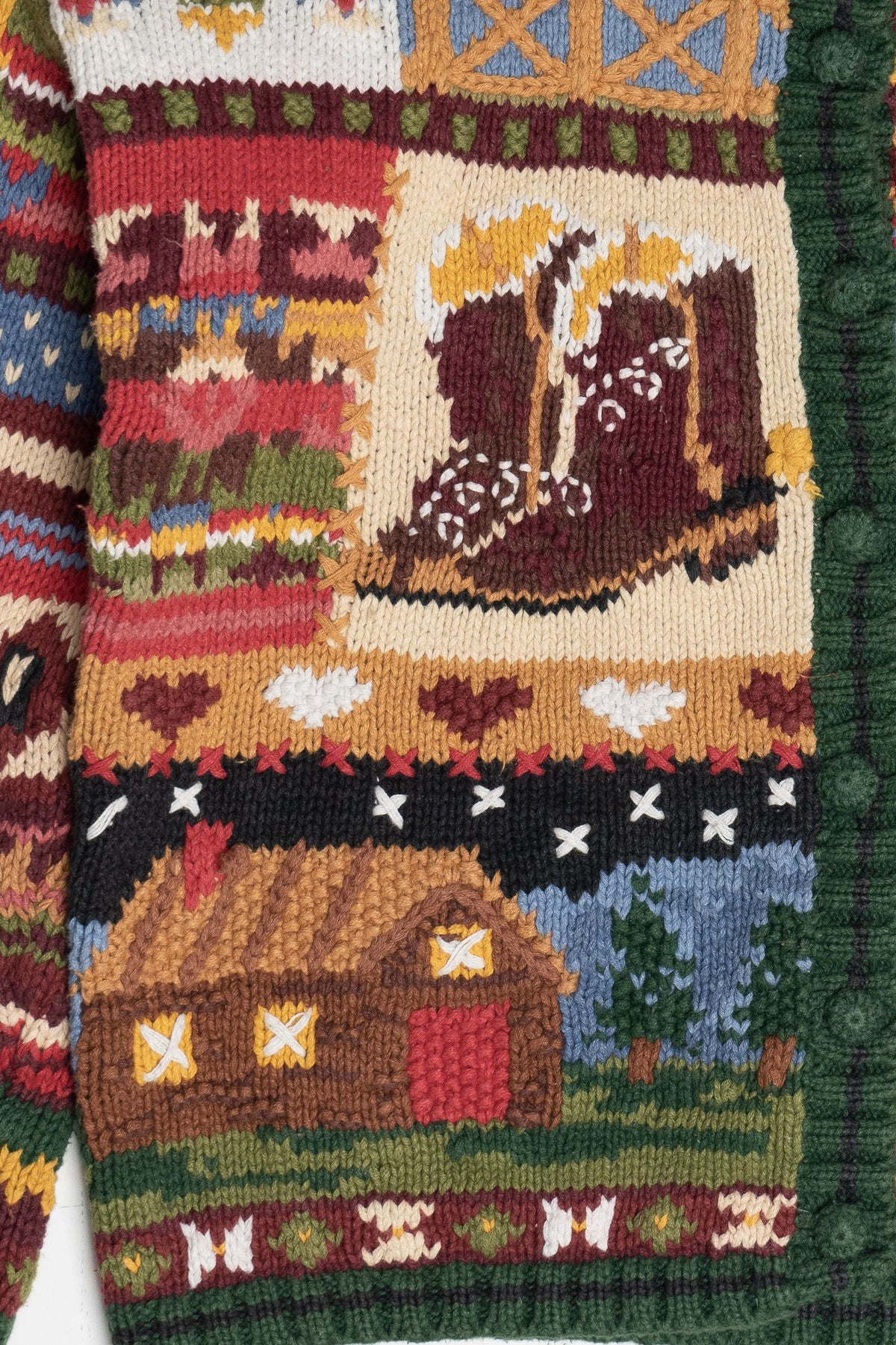Vintage Southwest Ranch Cowgirl Motif Sweater (1990s)