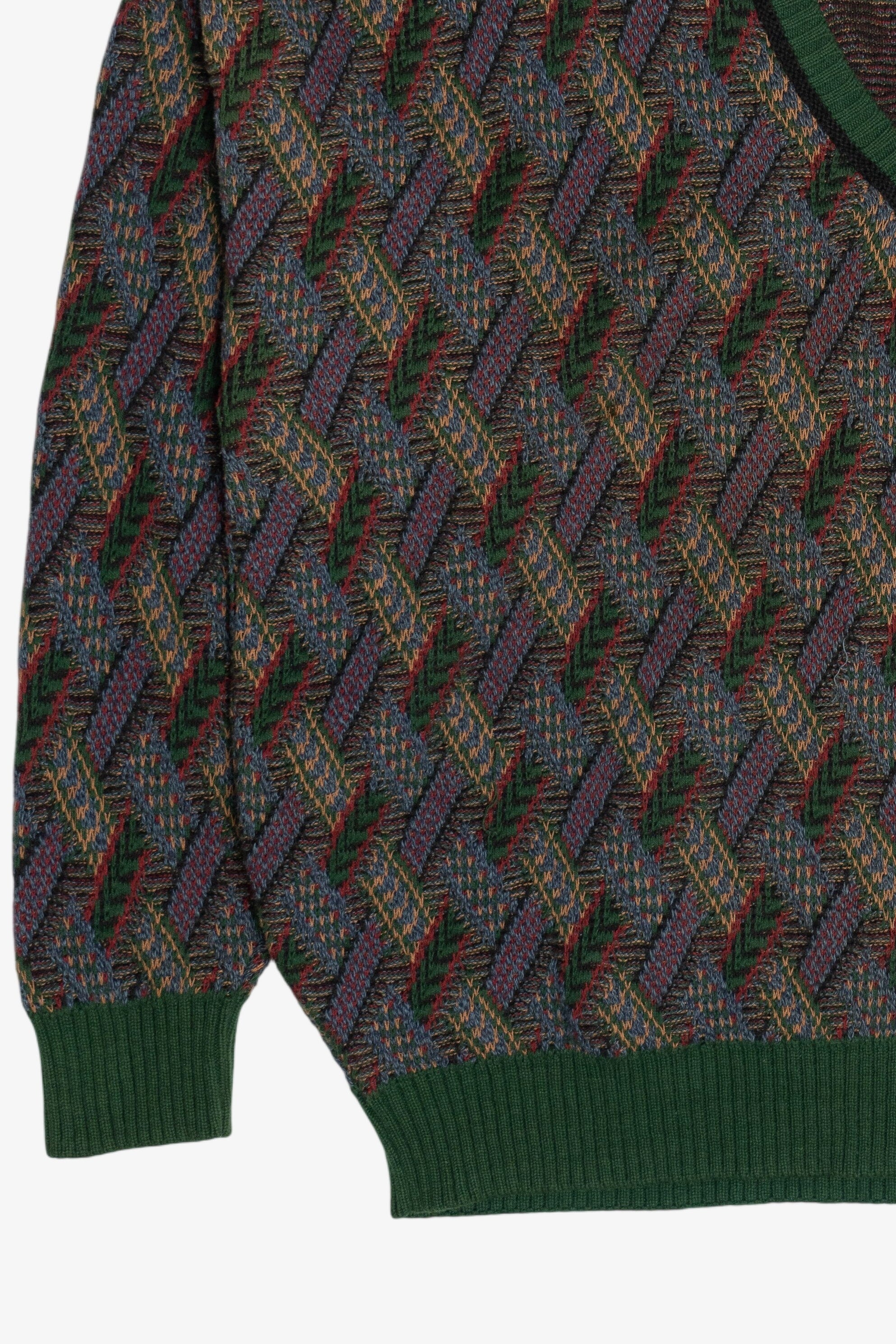 Vintage Crossings Fine Line V-Neck Sweater (1990s)