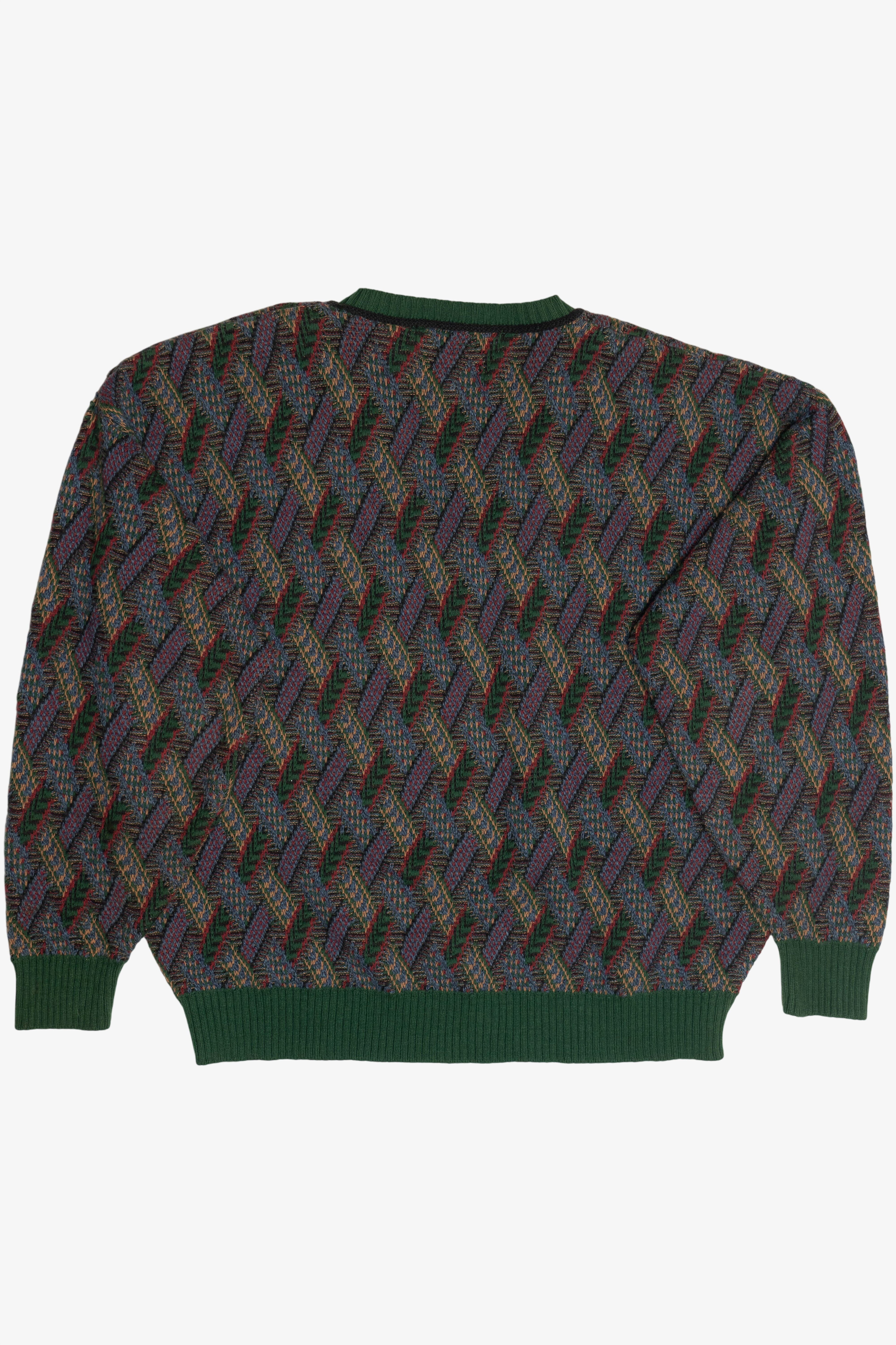 Vintage Crossings Fine Line V-Neck Sweater (1990s)