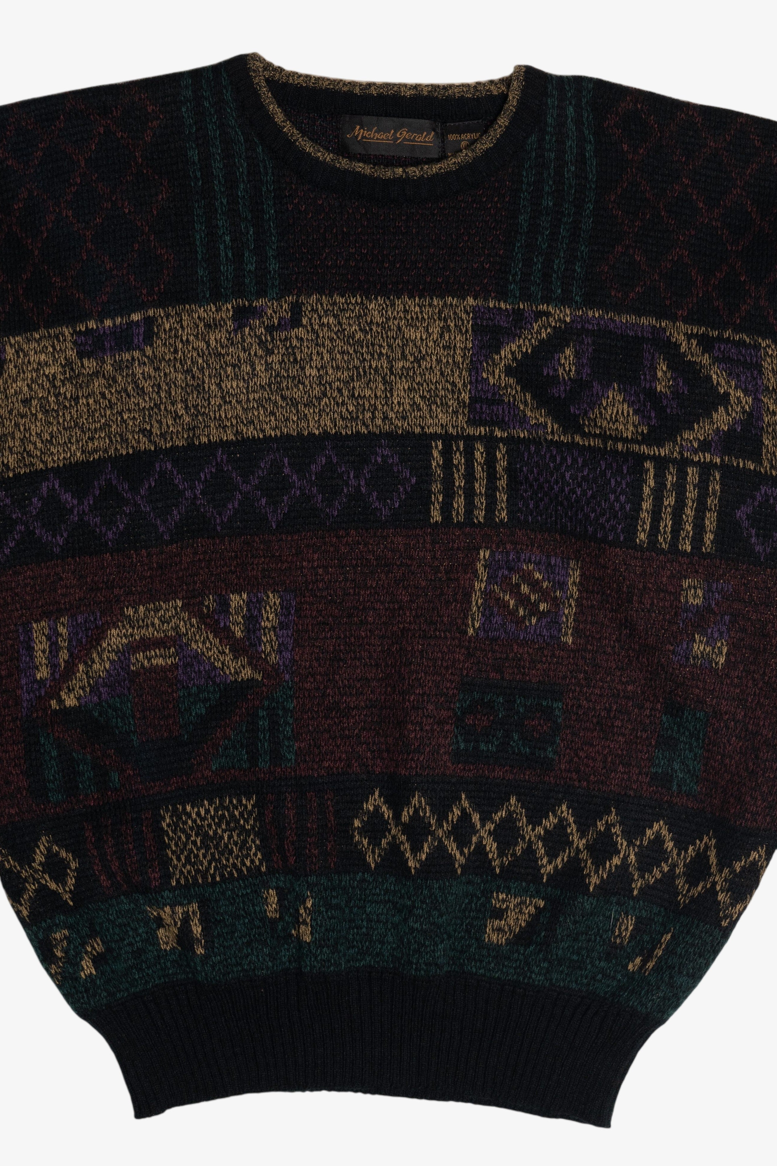 Vintage Sneaky Hexagon Emoji Michael Gerald Sweater (1980s)