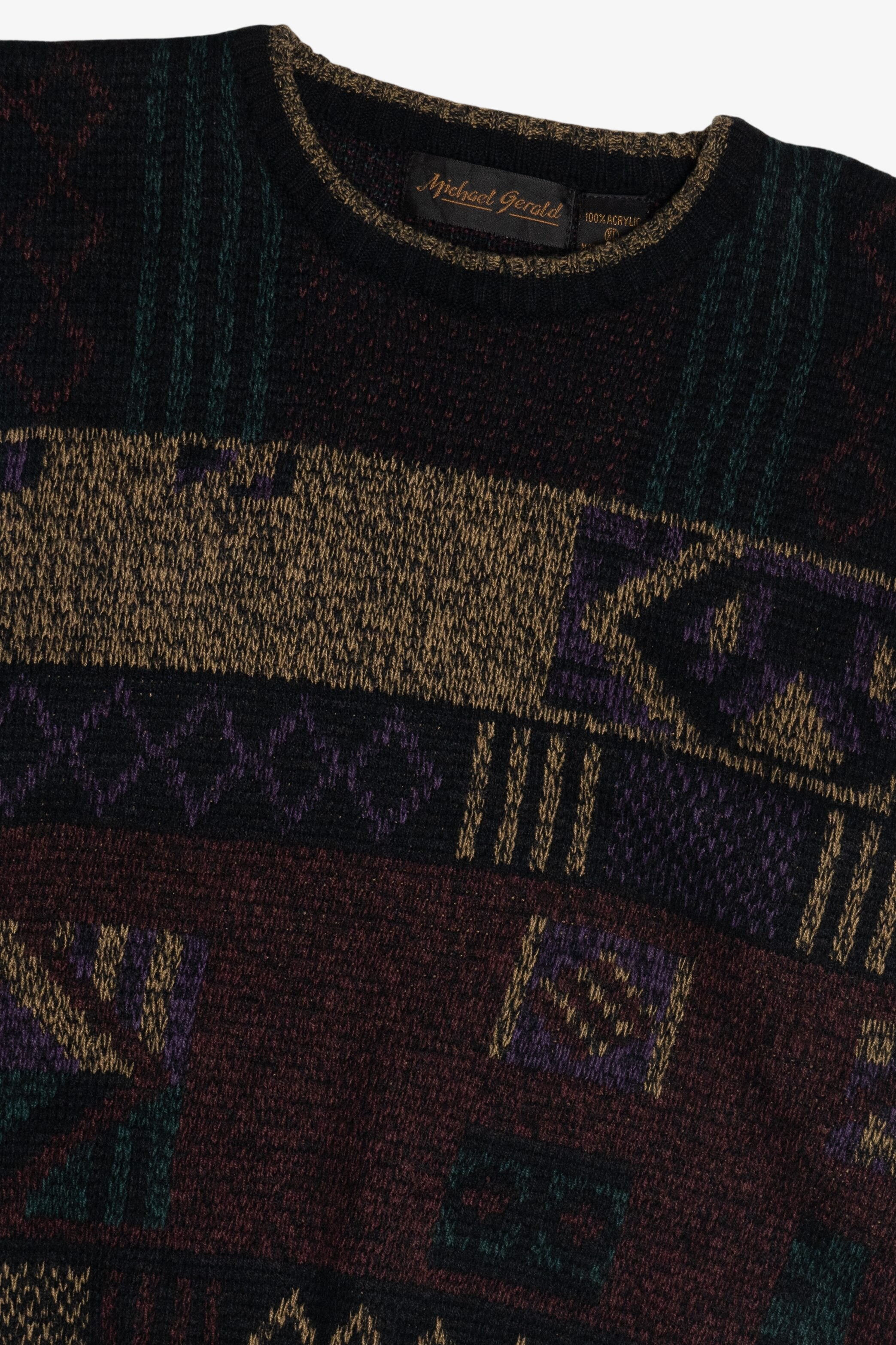 Vintage Sneaky Hexagon Emoji Michael Gerald Sweater (1980s)