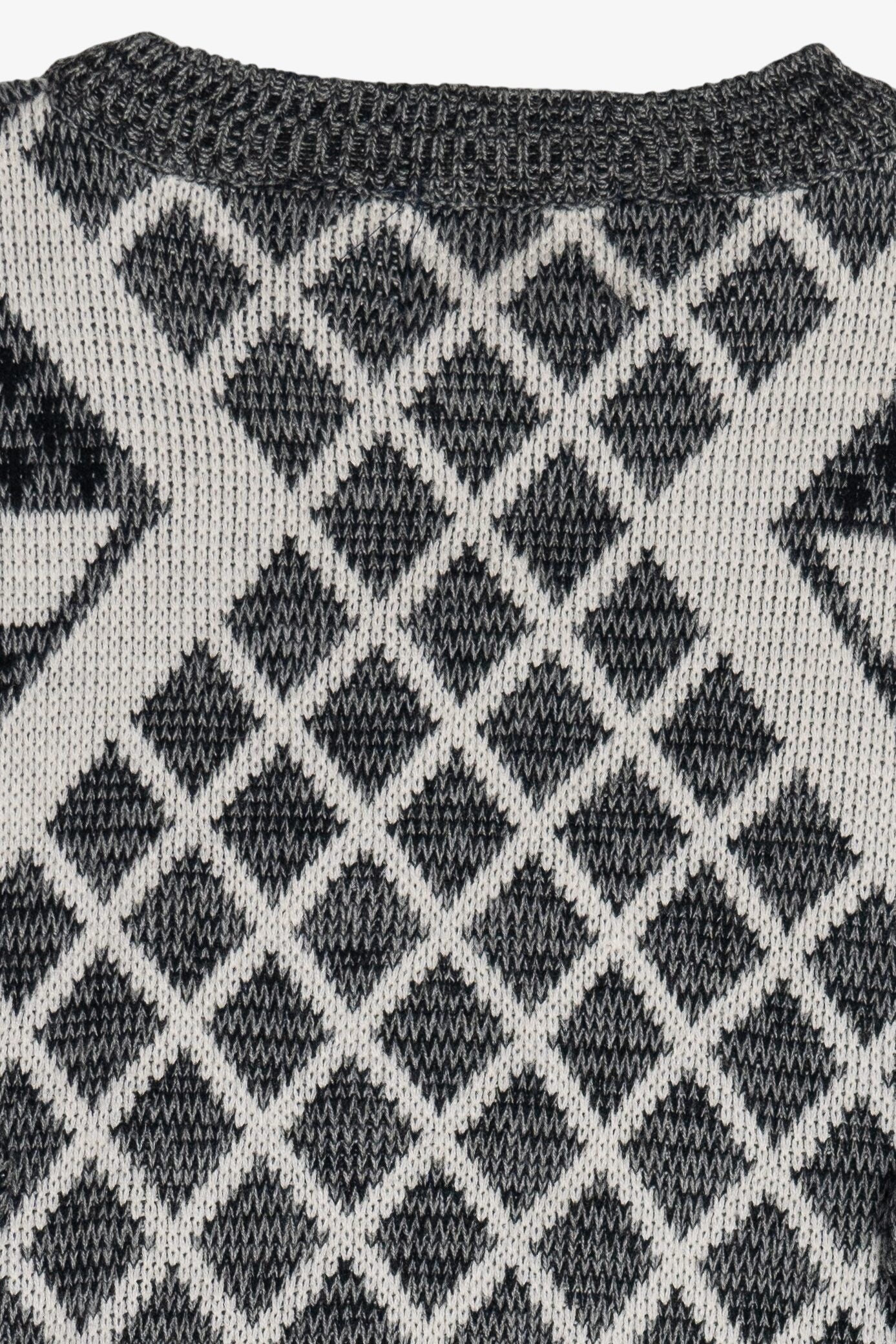 Vintage Diamond Leather Applique Aspetuck Trading Co. Sweater (1980s)