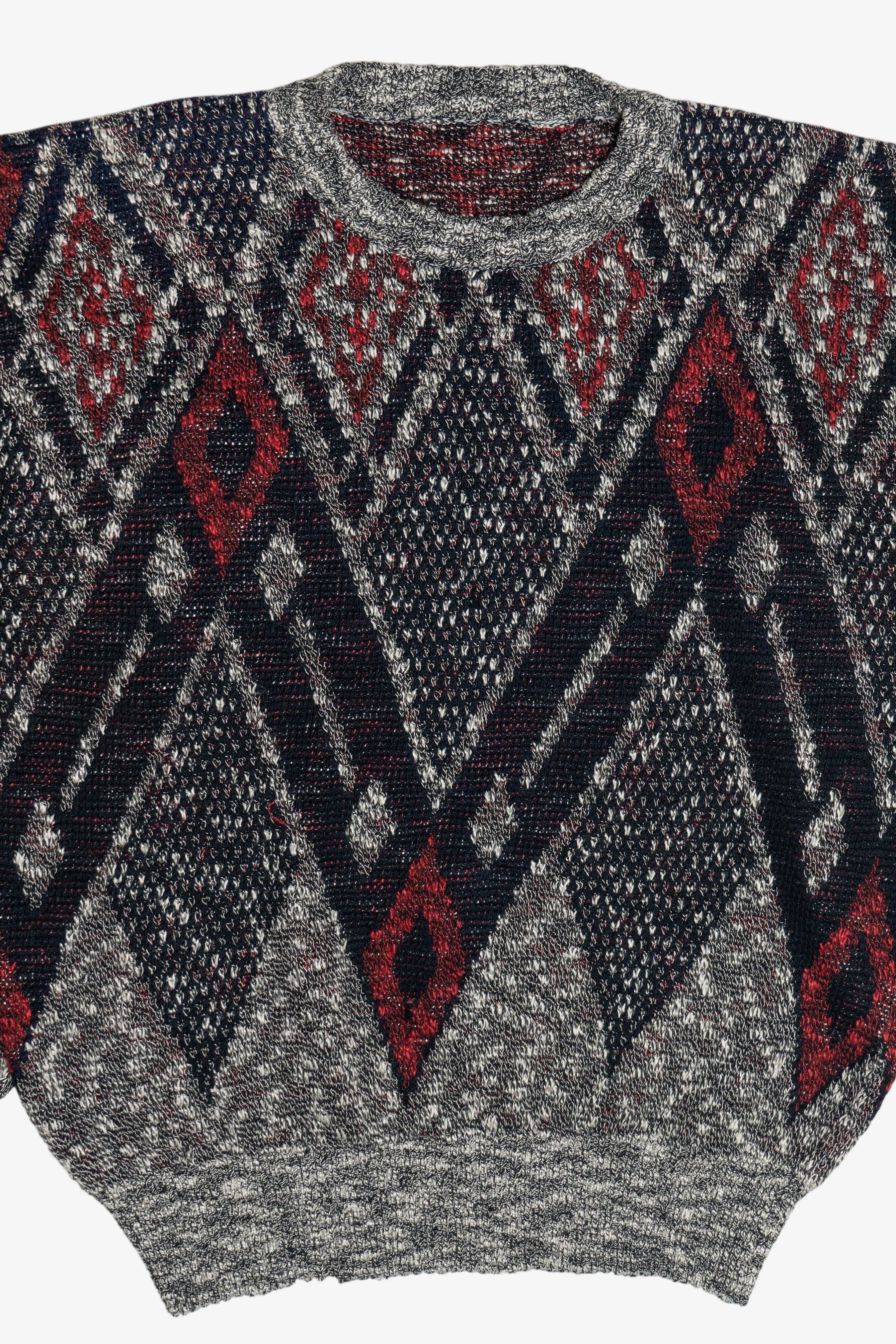 Vintage Red Diamond Argyle Sweater (1980s)