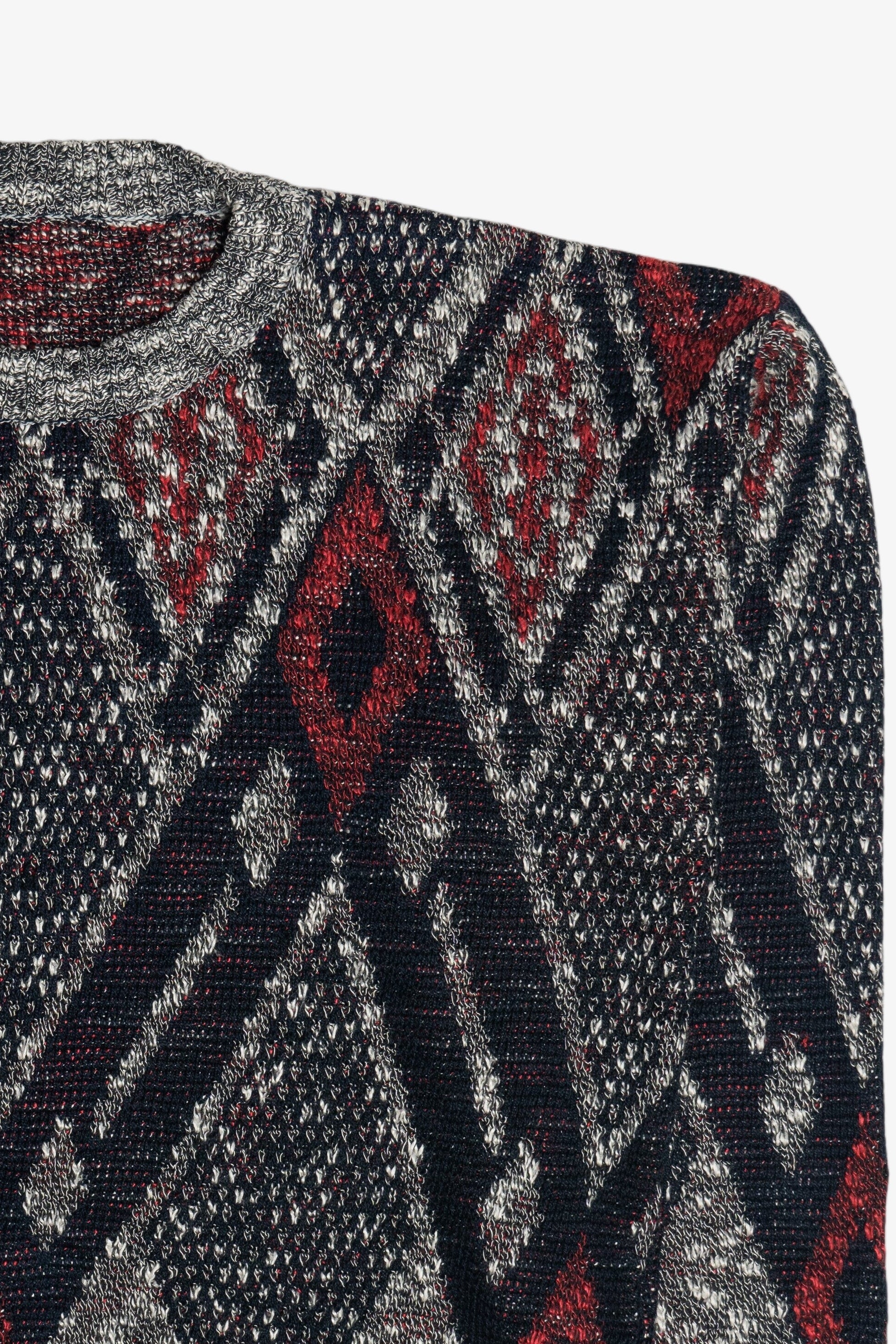 Vintage Red Diamond Argyle Sweater (1980s)