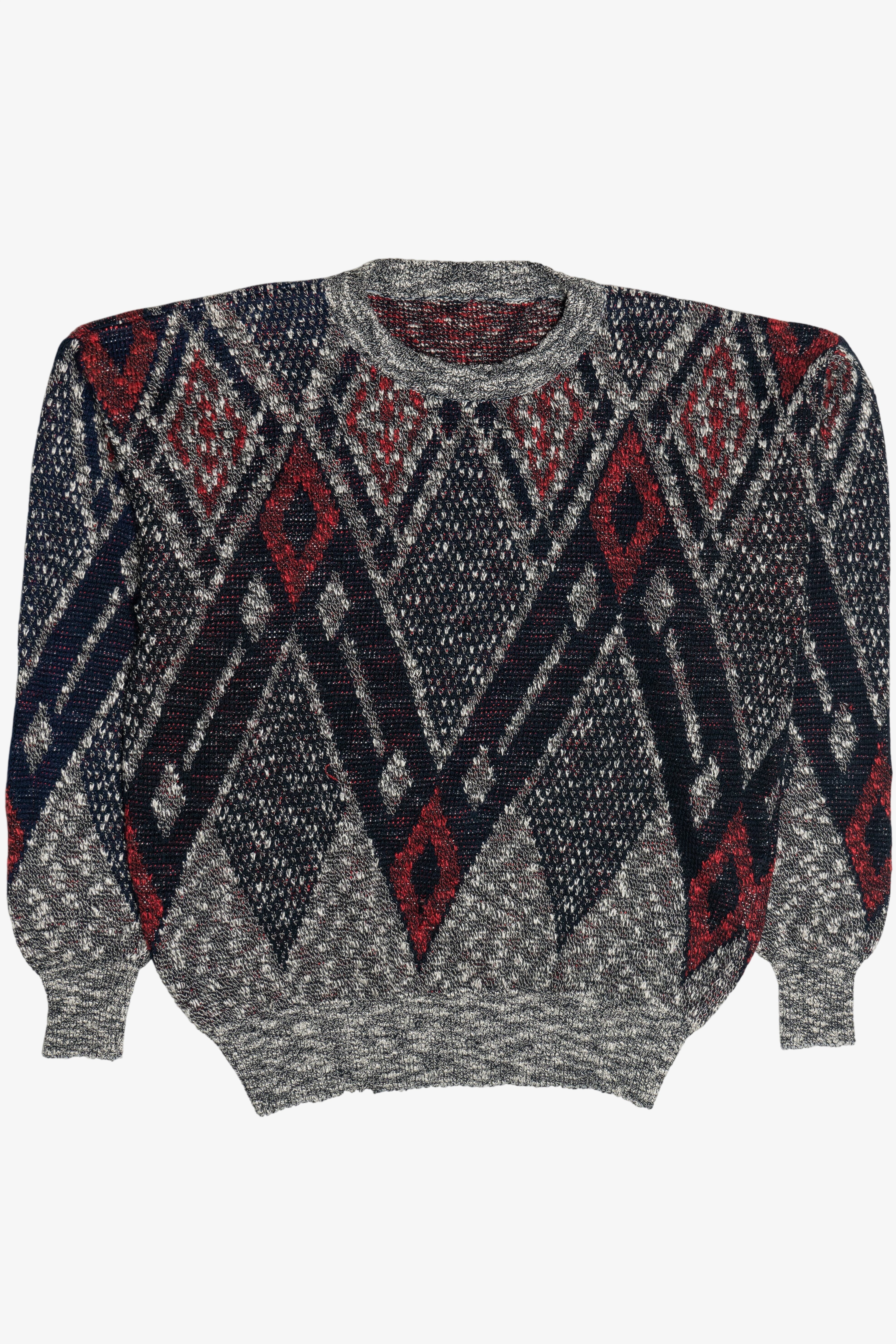 Vintage Red Diamond Argyle Sweater (1980s)