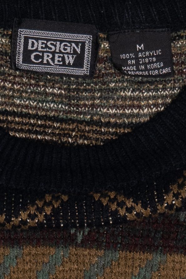 Vintage Design Crew Graphic Sweater (1980s)