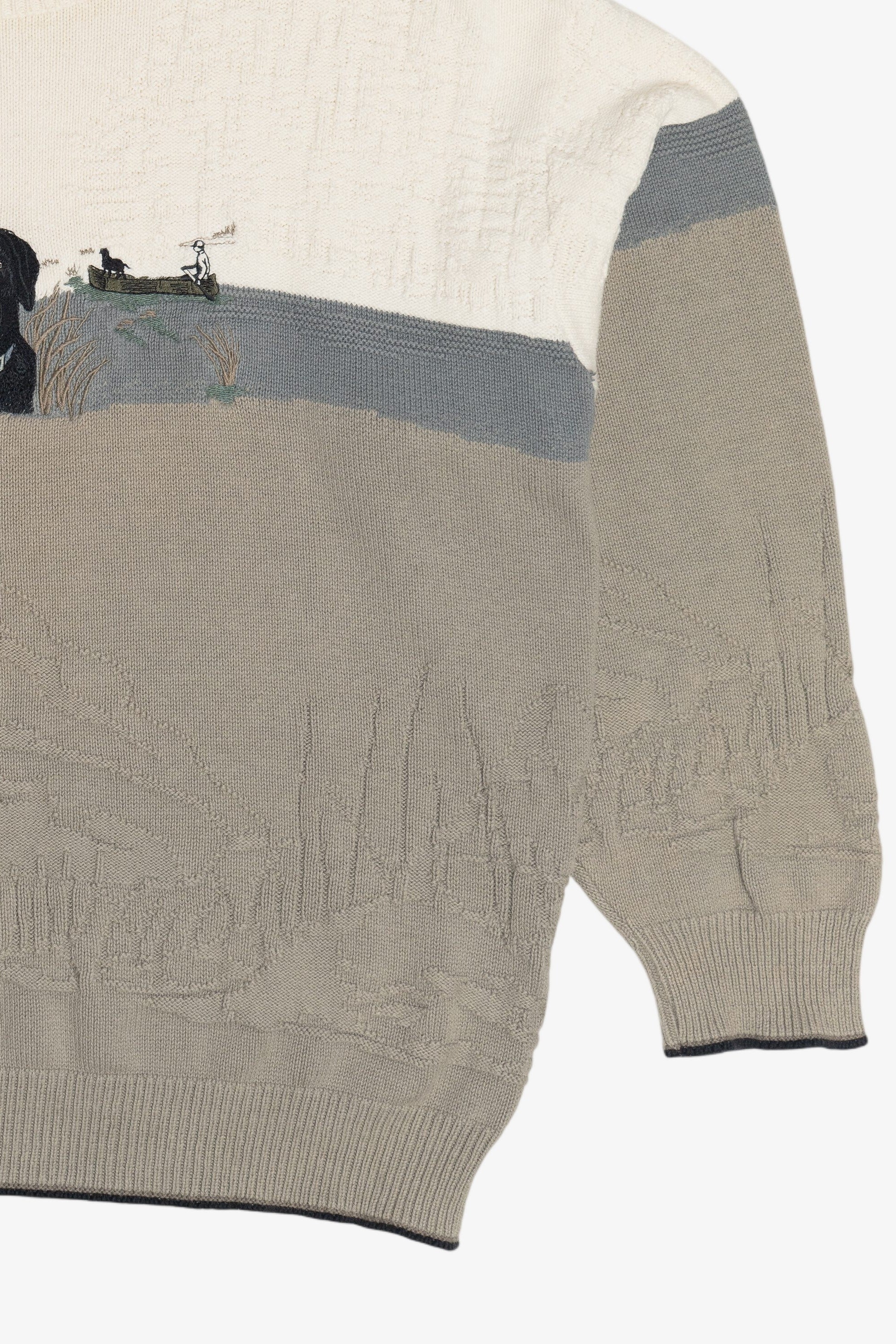 Vintage Black Labrador Embroidered Roundtree & Yorke Sweater (1990s)