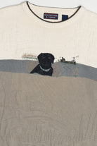 Vintage Black Labrador Embroidered Roundtree & Yorke Sweater (1990s)