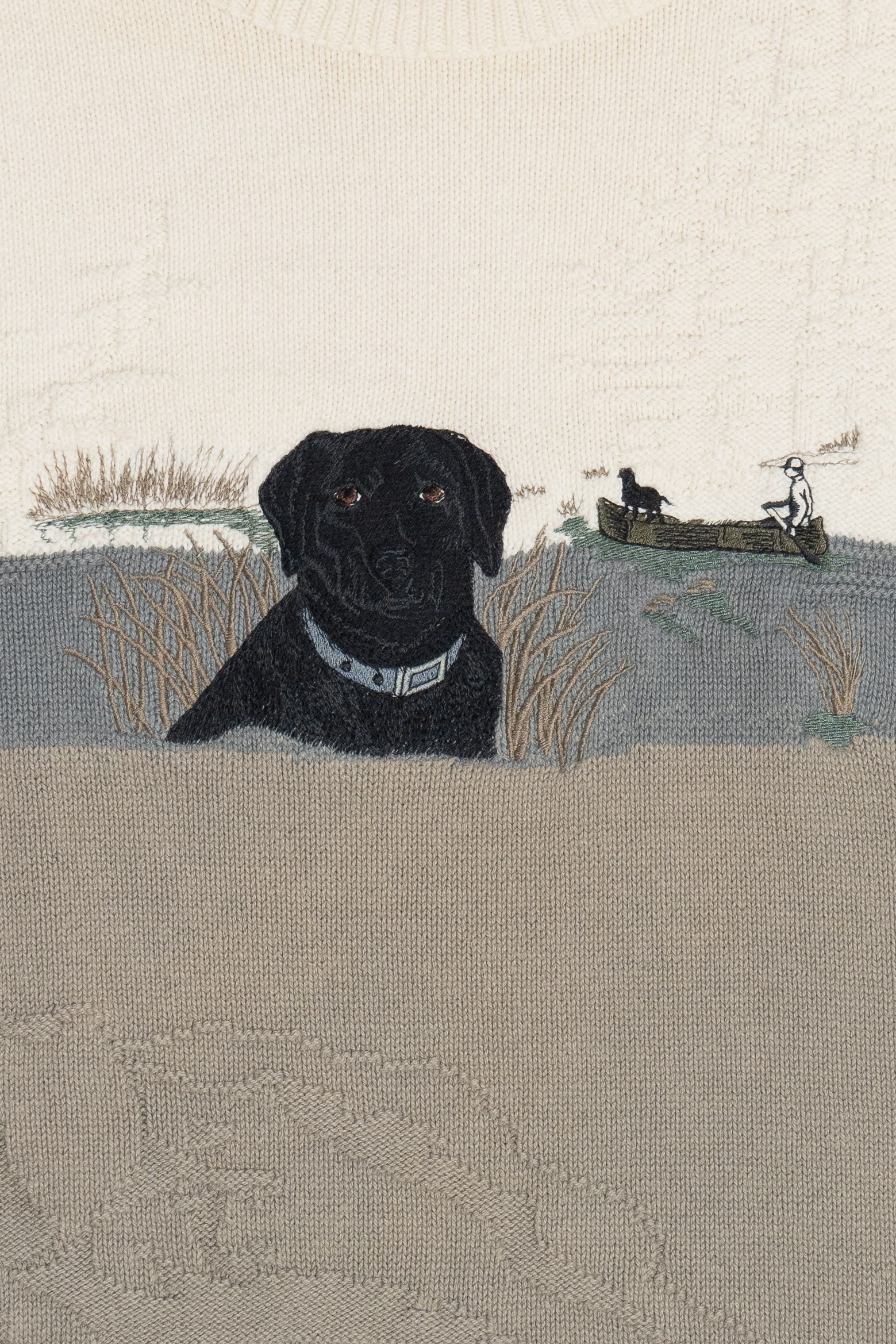 Vintage Black Labrador Embroidered Roundtree & Yorke Sweater (1990s)