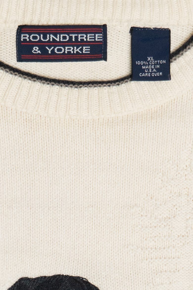 Vintage Black Labrador Embroidered Roundtree & Yorke Sweater (1990s)